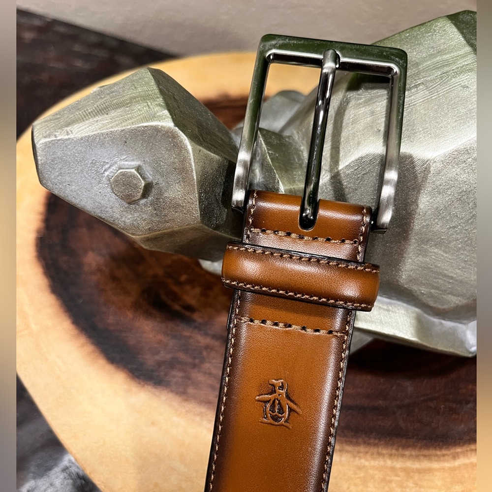 NWT ORIGINAL PENGUIN MEN’S BONDED LEATHER BELT